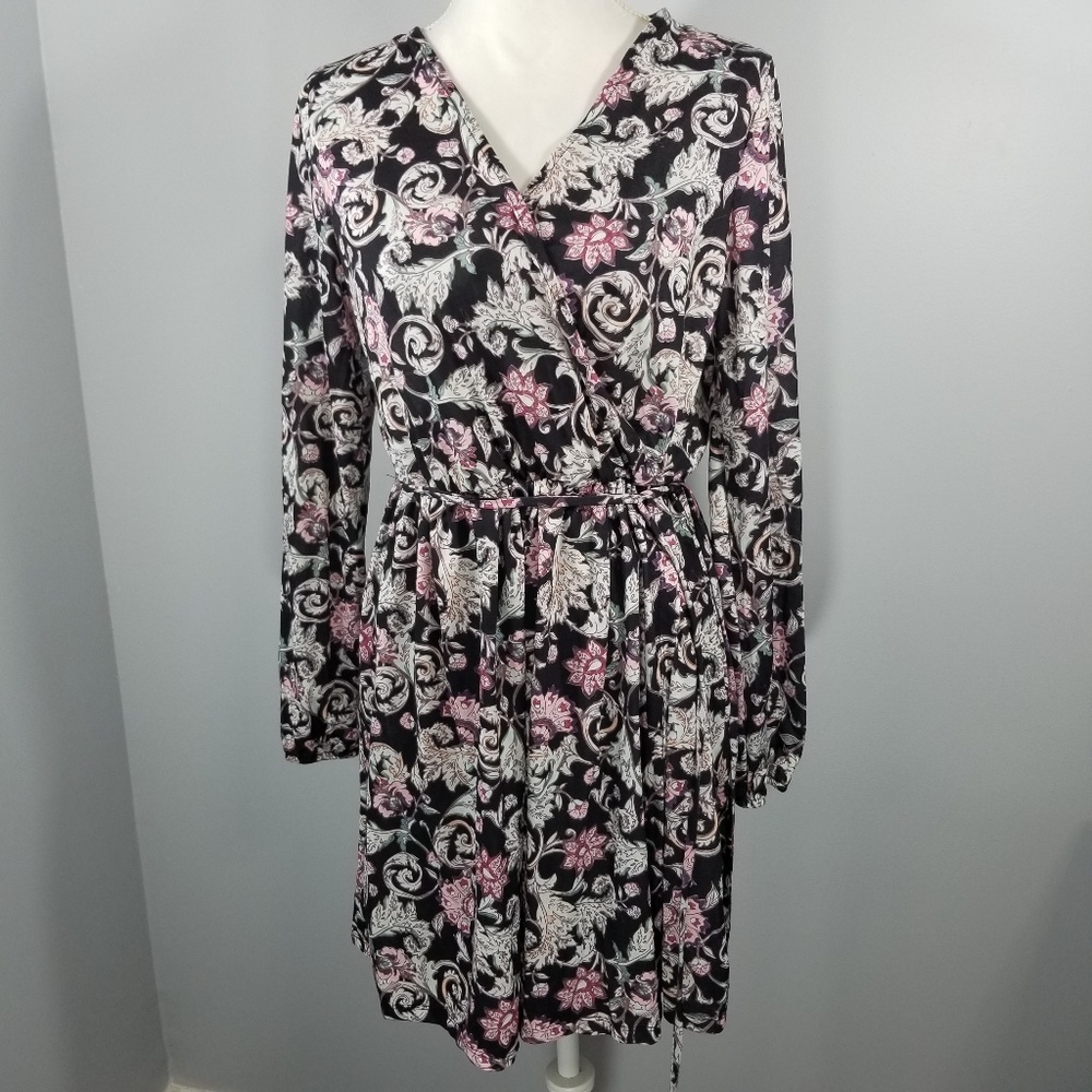 NWOT Floral Wrap Dress